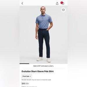 lululemon athletica Washed Denim Polo Shirt